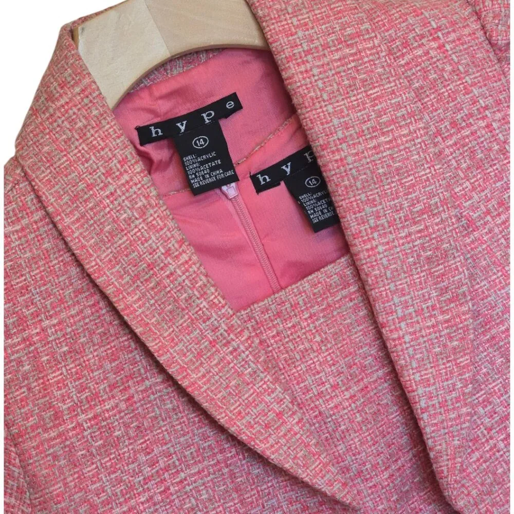 Girls 2 Piece HYPE Tweed Dress and Jacket sz 14